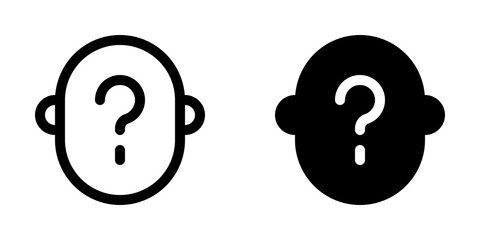 Editable vector unknown anonymous person head icon. Part of a big icon set family. Perfect for web and app interfaces, presentations, infographics, etc