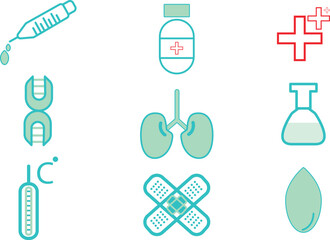 Medical icon sets .Healthcare icon vector illustration.