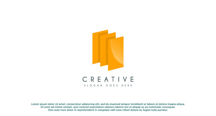 Glass Logo Template for Company Logos. Vector Illustration.