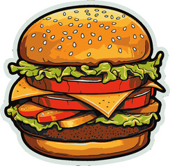 Burger Vector Graphics Compilation Vectorized Burger Illustrations