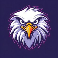 E sport mascot logo eagle head illustration