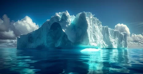 Rolgordijnen Massive iceberg stands alone in the water, glaciers and icebergs image © Ingenious Buddy 