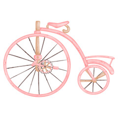 pink vintage bicycle