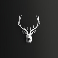 Elegant luxury logo deer head illustration. Simplicity, minimalist, modern logo