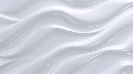 3d illustration of white silk background with smooth lines and waves.