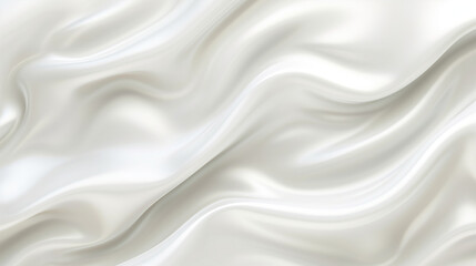 Fototapeta premium Abstract background of white silk or satin with some smooth folds.