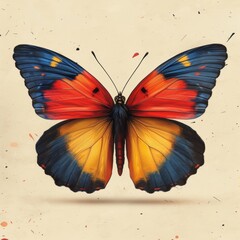 Minimalist Butterfly Illustration Generative AI