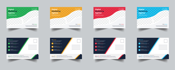 Modern Creative Corporate Post Card Template, Vector Template for Opening Invitation Editable, Professional Business Postcard Design, Event Card Design, Invitation Design, Direct Mail EDDM Template