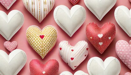 Obraz premium pink heart with bow suitable as valentine background 