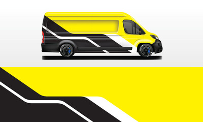 Van wrap company design vector