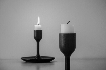 Candles in black