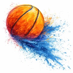 Minimalist Basketball Illustration Generative AI
