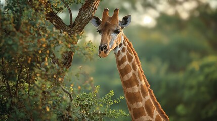 Giraffe Amongst Trees