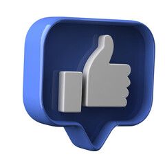 Icon 3d like - 3d illustration