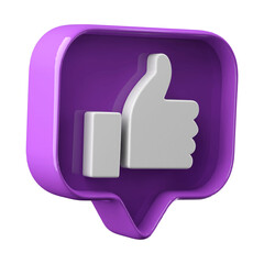 Icon 3d like - 3d illustration