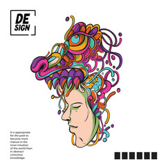 Vector Colorfull Abstract Walpaper Background, Various Fractal Shape and Layout Composition, Design Template for Poster, banner, and fabric print.