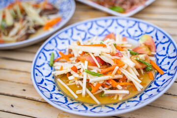 Som Tum - Spicy papaya salad Thai food