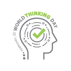 World Thinking Day - vector, icon.