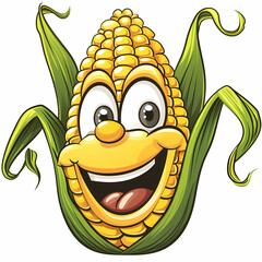 Happy cartoon corn