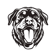 Rottweiler Dog Vector Illustration
