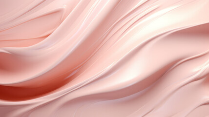 Obraz premium Streaks of creamy cosmetic on white background