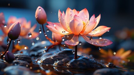 beautiful lotus gracefully poised UHD Wallpaper