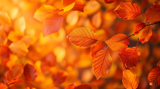autumn leaves background, Ai generated image