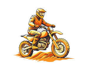 Obraz na płótnie Canvas motorcross t shirt design illustration vector