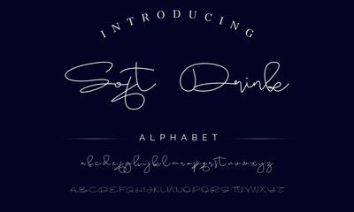 Fototapeta na wymiar signature Font Calligraphy Logotype Script Brush Font Type Font lettering handwritten