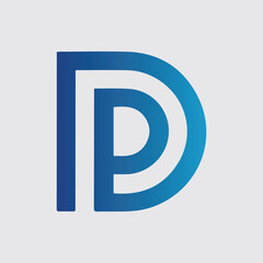letter D Logo gradient colorful design illustration logo template design, flat letter d logo vectors