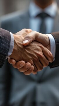 Businessmen shaking hands to seal a deal