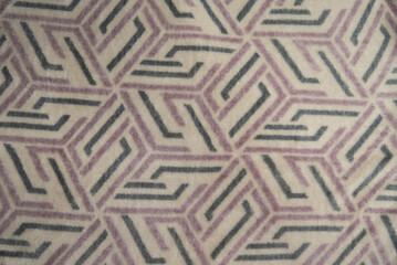 Woolen fabric texture with geometric pattern