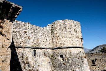 medieval castle of Celano Aquila Abruzzo Italy external walls