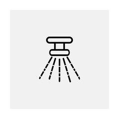 Sprinkler linear style pictogram isolated on white.