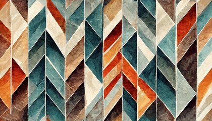 Fototapeta premium Pattern print art with repeated geometric surfaces, stock drawings, wallpaper motif, pop art