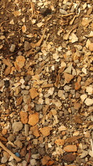 Gravel texture on the ground