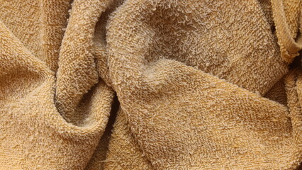 Close-Up of Crumpled Towel Cloth