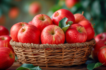 Naklejka na ściany i meble basket of apples