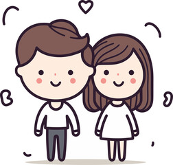 Whimsy and Romance Couple Vector Art Vectorized Connection Couples in Art