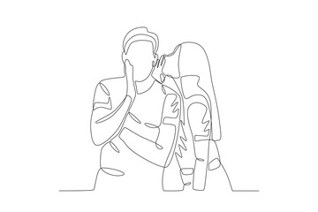 Couples are whispering