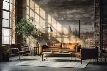 Design style decor sofa furniture apartment room living floor house modern home wall interior
