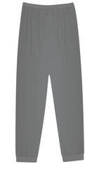 Grey  pajama bottom. vector illustration