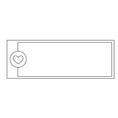 bannière noire avec un cœur