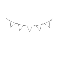Fotobehang bannière noire avec une guirlande de fanions © Intrépide
