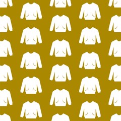 Hoodie pattern seamless in simple style isolated on yellow background