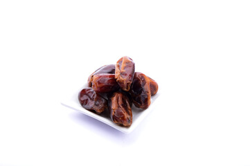 Dried dates in closeup.