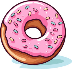 Flavor Burst Donut Illustrations Retro Inspired Donut Vectors