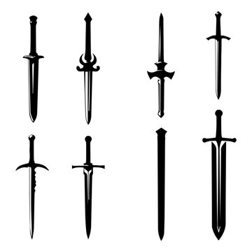 vector sword icons set1