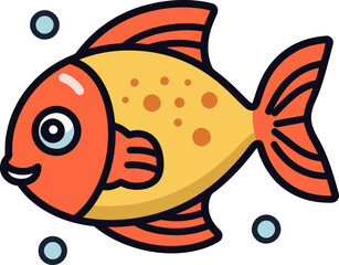Technicolor Tides Vibrant Fish Vector Designs Digital Dreamland Whimsical Fish Vector Artworks