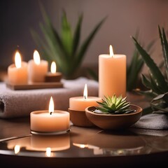 candle and spa decorations